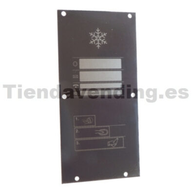 Conjunto frontal etiqueta general palma negra Azkoyen