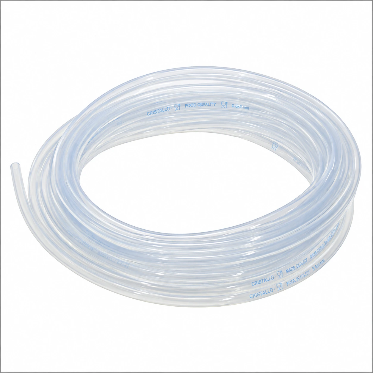 Tubo de silicona alimentaria transparente 6 x 9 (1 metro).