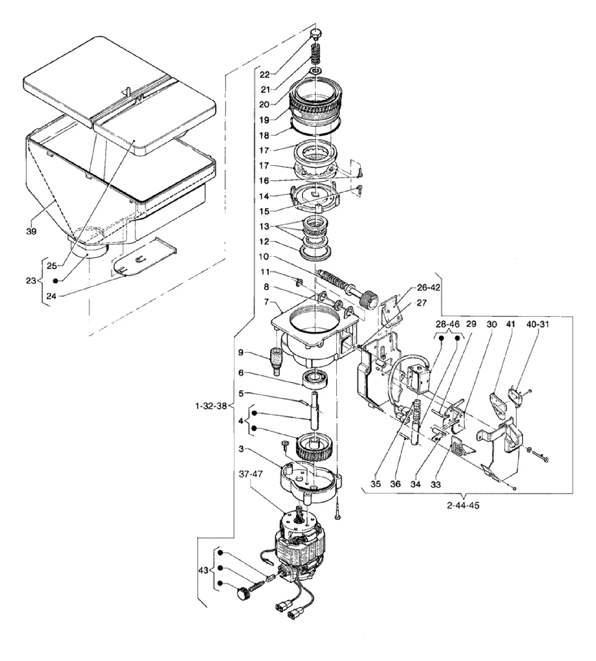 Despiece Necta Brio 200 – 8 - Molinillo dosificador